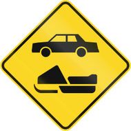 Snowmobiles And Cars In Canada N2