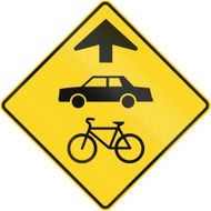 Bicycles And Cars Ahead In Canada N2