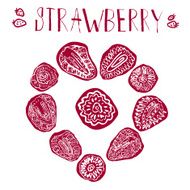 Strawberry hand drawn vector illustration N2