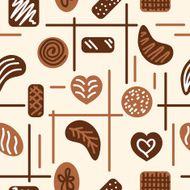 Chocolate candies Vector seamless pattern N2
