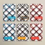 Vector set of simple beautiful line patterns N3