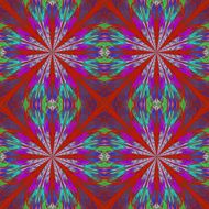 Symmetrical pattern in stained-glass window style Purple and Bl N2