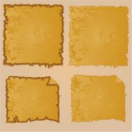 Frames or Damaged Equipment and tattered old paper vintage vector