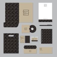 Stationary template design Corporate identity business set N2
