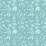 Seamless pattern of Sea shells N20