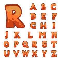 Stone game alphabet for user interfaces N23