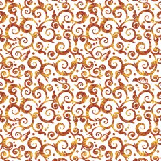 Seamless floral scrolls and swirls textured pattern N2