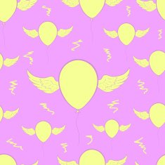 Seamless yellow balloons N2
