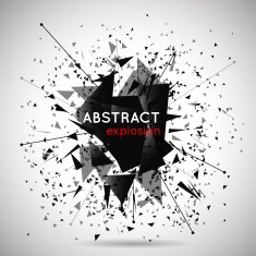 Vector abstract black explosion background N2