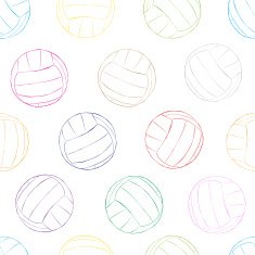 Seamless color contours of volleyballs N2