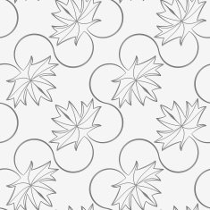 Perforated diagonal maple leaves on vine N2