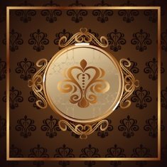 gold invitation frame or packing N3