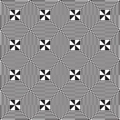 Black and white alternating squares eight ray cut N2