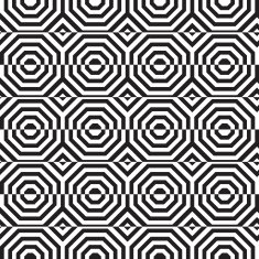 Black and white alternating octagons with horizontal cut N2