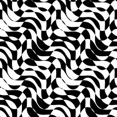 Black and white alternating diagonal waves with cut N2