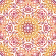 Pink and orange lacy seamless pattern