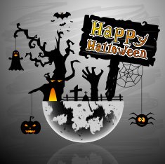 Happy Halloween design background N2