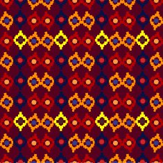 Tribal seamless pattern of rhombuses Vector illustration N2