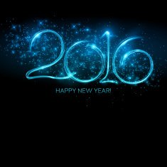 2016 New Year made a sparkler Vector illustration N9