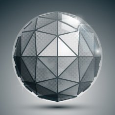 Textured plastic spherical object with flashes pixilated globe N2