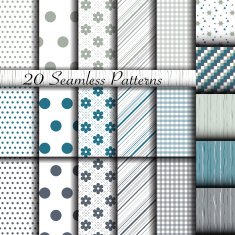 Set of 20 classic seamless patterns N2