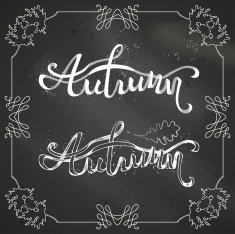 Chalk autumn background N2