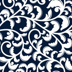 Elegant seamless pattern with white foliage N2