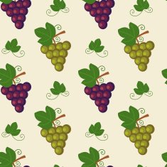 grape with leaves seamless pattern background illustration N2