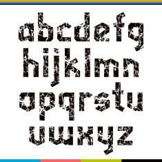 Sans serif decorative font N5