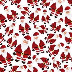 colorful cartoon Santa Claus with red outfit seamless pattern eps10 N2