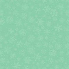 Green Subtle Winter Snow Flakes Doodle Seamless Background N2