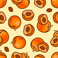 apricot seamless pattern N2