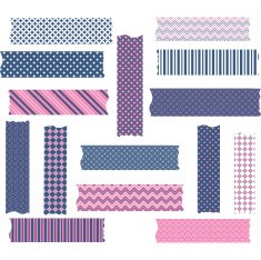 Nany and Pink Washi Tape Graphics set N2
