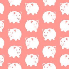 Seamless pattern with piggy N2