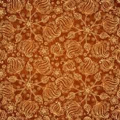 Chocolate abstract doodle flowers seamless pattern