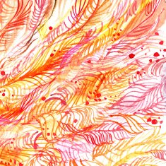 red and orange lines energy movement N2