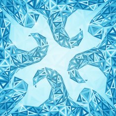 Abstract triangles waves vector background