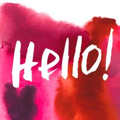 Vector illustration with the word hello