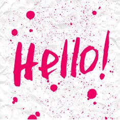 Vector illustration with the word hello N3