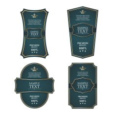 Vintage labels set vector N10
