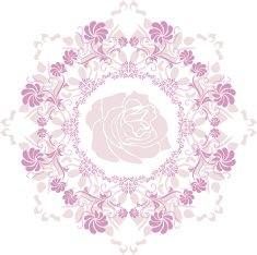 Ornamental purple circular element