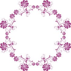 Floral purple circular element
