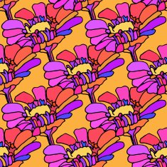 seamless colorful pattern with flowers N2