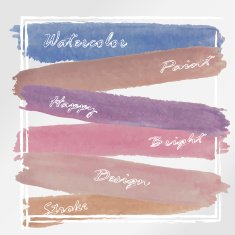 Light blue pink paint love banner background N2