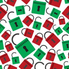 security red and green padlock seamless pattern eps10 N2