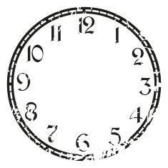 Vector vintage clock N7