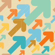 Seamless retro arrow pattern N2