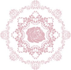 Ornamental pink circular element