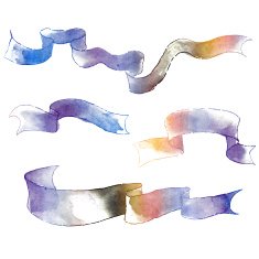 watercolor ribbons N5