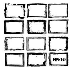 Set of vector grunge frames N2